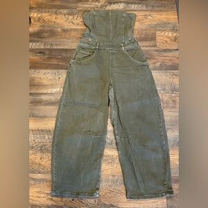 Free People Strapless Barrel Jumpsuit